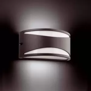 Image of Bonn 1 Light Outdoor Wall Light Dark Grey IP44, E27