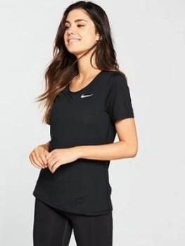 image of Nike Training Mesh Top Black Size L Women