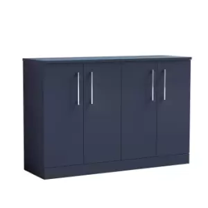 image of Nuie Arno 1200mm Floor Standing 4 Door Vanity & Worktop Electric Blue