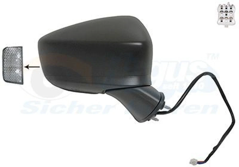 Image of VAN WEZEL Wing mirror VAN WEZEL 2749808