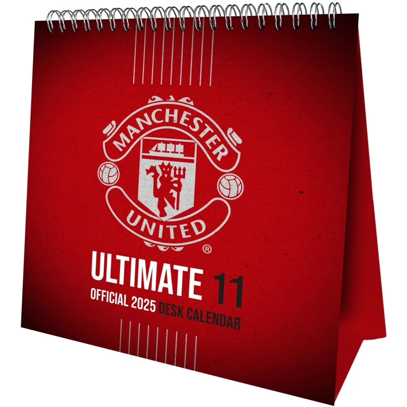 Image of Grange Grange Manchester City Desk Calendar - Red One Size Unisex