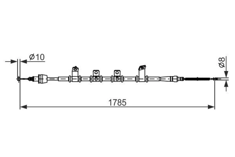 Image of Handbrake cable Bosch 1 987 482 921