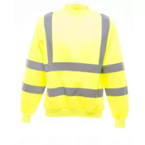 Image of Yoko Unisex Hi-Vis Heavyweight Sweatshirt (L) (Hi-Vis Yellow) - Hi-Vis Yellow