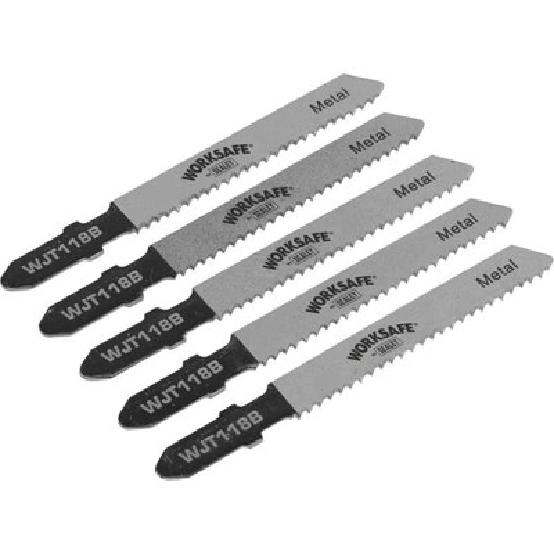 Image of Loops 5 PACK 55mm HSS Metal Jigsaw Blade - 12 TPI - Wavy Set Teeth - Metal Saw Blade Multi