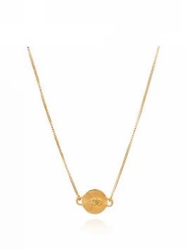 image of Rachel Jackson London Rachel Jackson London Gold Plated Luminary Art Coin Choker Necklace