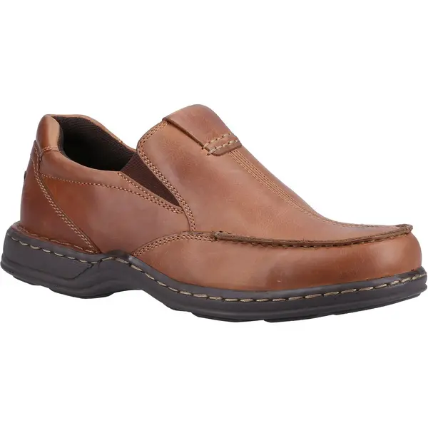 Image of Hush Puppies Mens Ronnie Leather Slip On Shoes - UK 9