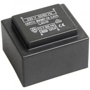 Image of PCB mount transformer 1 x 230 V 2 x 24 V AC 3.60 VA 75 mA