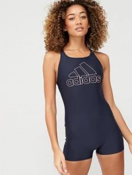 image of adidas Fit Legsuit - Navy, Size 30, Women