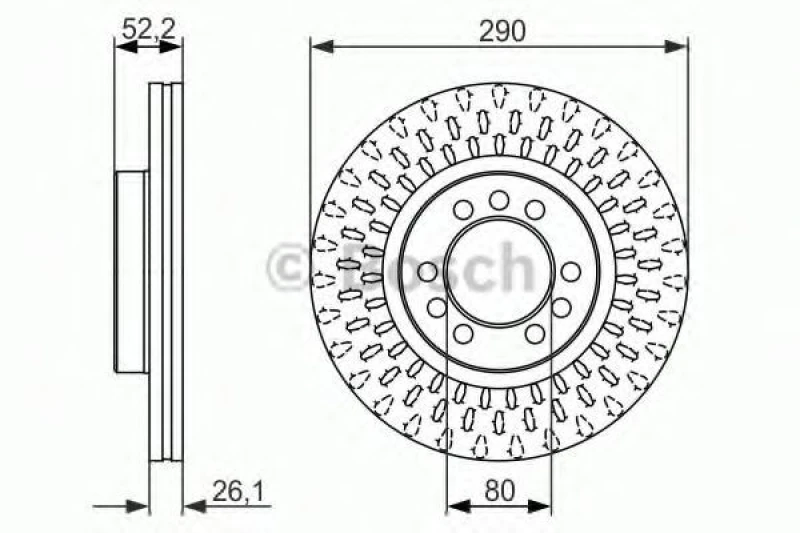 Image of Bosch 0 986 479 626 Brake disc Vented, Oiled Brake Disc (82)