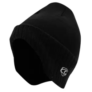 Adults Unisex Thermal Knitted Winter Ski/Winter Hat With Lining (shaped To Cover Ears) (One Size) (Black)