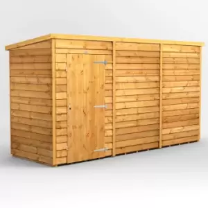 Image of 12X4 Power Overlap Pent Windowless Shed