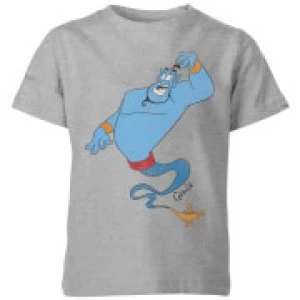 image of Disney Aladdin Genie Classic Kids T-Shirt - Grey - 11-12 Years