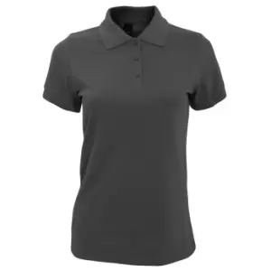 image of SOLs Womens/Ladies Prime Pique Polo Shirt (3XL) (Dark Grey)