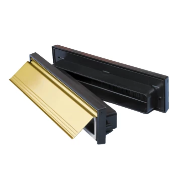 Image of Stormguard Sleeved Letter Box Draught Excluder - Gold