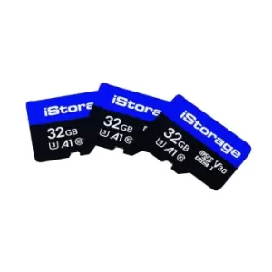 Image of iStorage 32GB Micro SD Card - 3 Pack