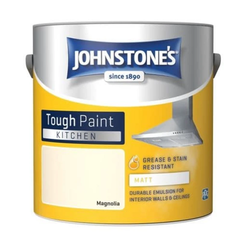 Image of Johnstone's Kitchen Matt Tough Emulsion Paint, 2.5L, Magnolia