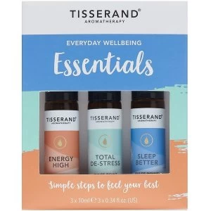 image of Tisserand Aromatherapy Everyday Wellbeing Essentials Roller Ball Kit (3x10ml)