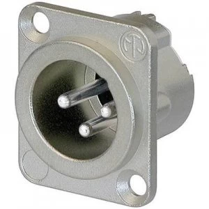 Image of XLR connector Sleeve plug straight pins Number of pins 3 Silver Neutrik NC3MD LX