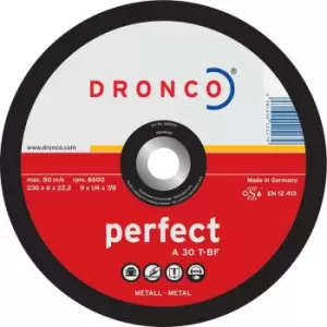 image of Dronco Depressed Centre Metal Grinding Discs Pack-10 102mm x 6.4mm 3106040