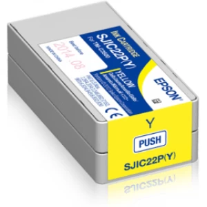 Image of Epson SJIC22PY Yellow Ink Cartridge
