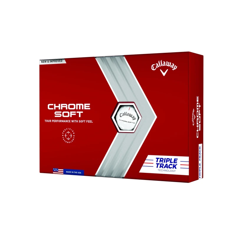 Image of Callaway Chrome Soft Golf Balls 3X Track 12Pk unisex One Size
