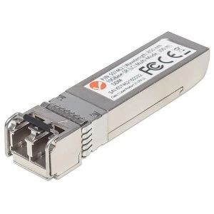 Image of Intellinet 10 Gigabit Fibre SFP+ Optical Transceiver Module 10GBase-SR (LC) Multi-Mode Port 300m Fiber Equivalent to Cisco SFP-10G-SR Three Year Warra