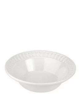 Portmeirion Botanic Garden Harmony White Cereal Bowls ; Set Of 4