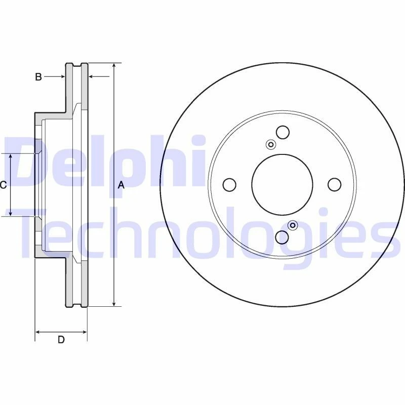 Image of DELPHI Brake disc DELPHI BG4810C