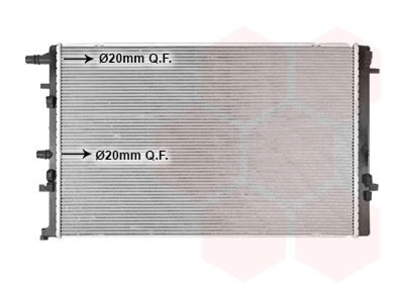 Image of VAN WEZEL Engine radiator VAN WEZEL 43012714