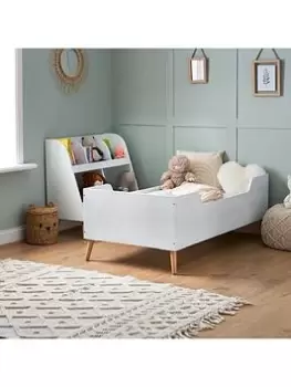 Image of Obaby Maya Toddler Bed - White with Natural, White/Natural