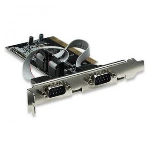 Image of Manhattan Serial PCI Card Two External DB9 Ports (16C550/16C450 UART) Max 115.2kbps Box