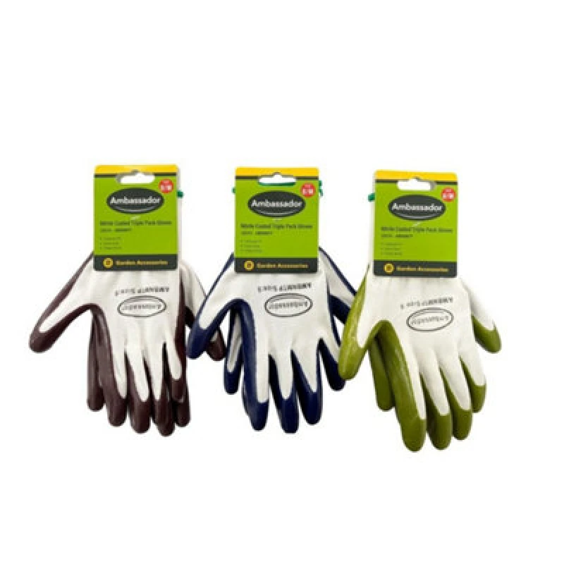 Image of Ambador Nitrile Coated Gloves (Pack Of 3)