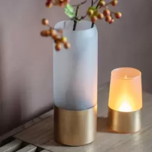Image of Crossland Grove Washington Vase Large White/Gold 90X90X250Mm Gold