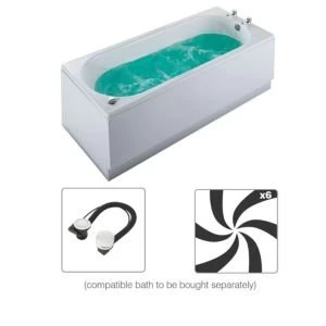 image of Cooke Lewis Luxury Whirlpool Wellness Spa system with Chrome controls