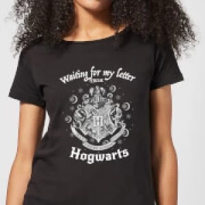 Image of Harry Potter Waiting For My Letter From Hogwarts Womens T-Shirt - Black