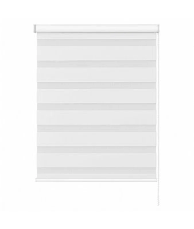 Image of White Day & Night Zebra Roller Blind (165Cm Drop) - 45Cm