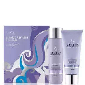 Image of System Professional LuxeBlond Blonde Refresh and Repair Toning Hair Gift Set (Worth £59.25)