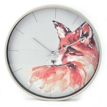 image of Meg Hawkins 30cm Wall Clock - Fox