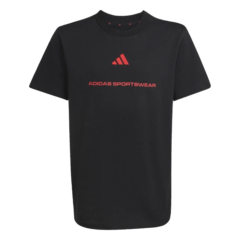 Image of Adidas Kid's T-Shirt adidas Slogan Noir Male 7/8 ans