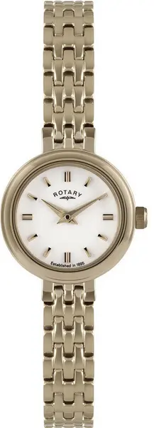 image of Rotary Watch Ladies Gold Plated Bracelet - White RTY-644