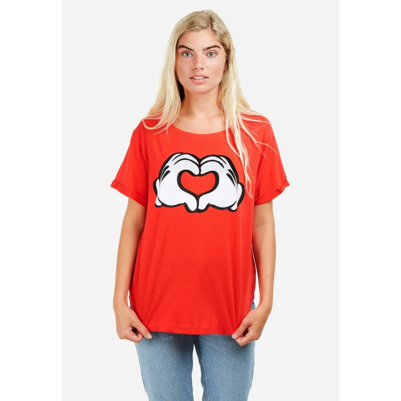 Image of Disney Womens Regular Fit T-Shirt Red female 8 (S)