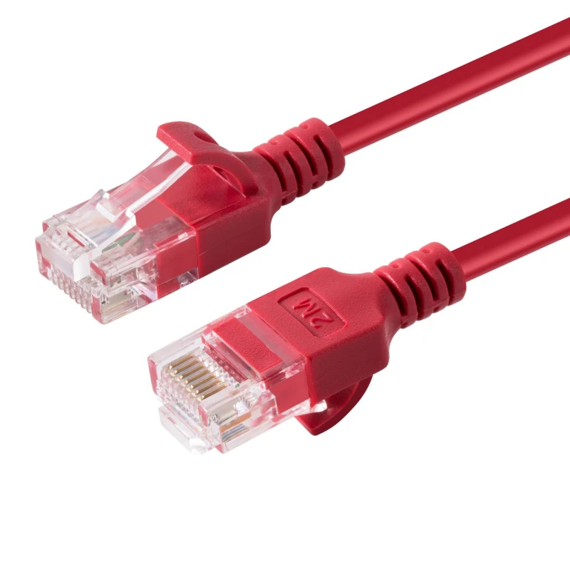 Image of Microconnect V-UTP6A0025R-SLIM networking cable Red 0.25 m Cat6a U/UTP