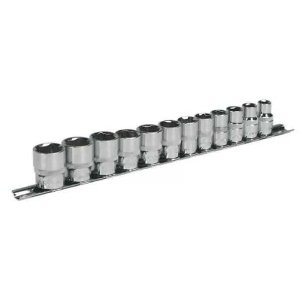 Image of Genuine SEALEY AK2693 Socket Set 12pc 3/8Sq Drive 6pt WallDrive® Metric