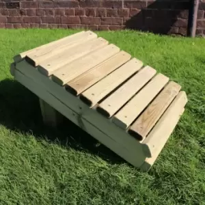 Image of Hawthorn Ergonomic Outdoor Footstool, Wood