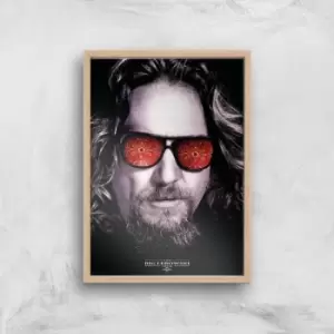Image of The Big Lebowski Giclee Art Print - A4 - Wooden Frame