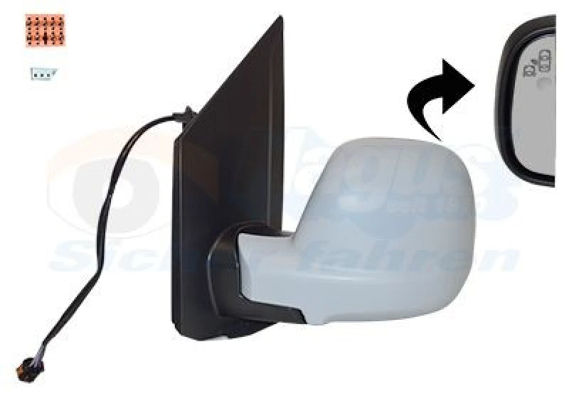 Image of VAN WEZEL Wing mirror VAN WEZEL 0944827