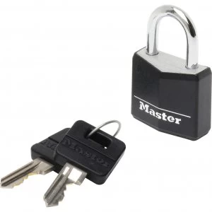 Image of Masterlock Aluminium Vinyl Padlock 20mm Black Standard