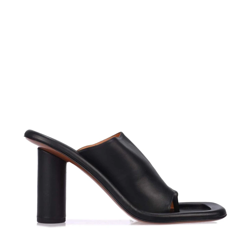 Image of Ambush Leather Cushion Mules - Black UK 1