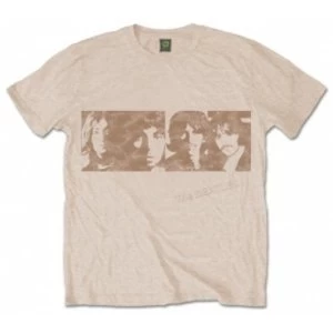 Image of The Beatles White Album Faces Mens Sand T Shirt: XXL