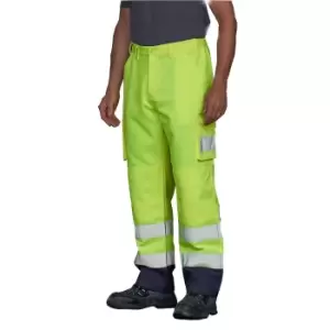 Image of PRO RTX High Visibility Mens Cargo Trousers (4XL R) (Yellow)